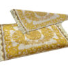 Versace Theme Silk Carpet Tablecloth - Hand-Knotted Gold