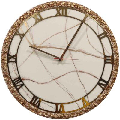 Artistic Handcrafted Resin Wall Clock with Abstract Elika Design – Decorative Accent for Living Rooms and Bedrooms
