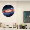 Handcrafted Resin Wall Clock - Abstract Style Galaxy
