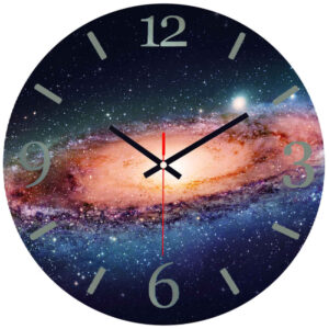 Handcrafted Resin Wall Clock – Abstract Style Galaxy