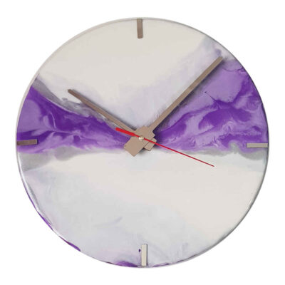 Artistic Handcrafted Resin Wall Clock with Abstract Hoora Design – Decorative Accent for Living Rooms and Bedrooms