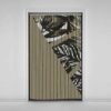 Velvet Vertical Blind Curtain – Abstract Leaves Print