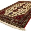 Hand-Knotted Persian Abadeh Roya Rug (Tribal Floral Medallion Pattern) - Red Wool