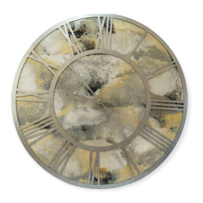 Artistic Handcrafted Resin Wall Clock with Abstract Marble Design – Decorative Accent for Living Rooms and Bedrooms