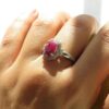 Red Ruby Engagement Silver Ring Bliss for Women Kiana Dorsa