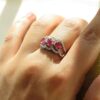 Red Ruby Engagement Silver Ring Bliss for Women Kiana Golnaz