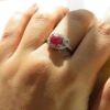Red Ruby Engagement Silver Ring Bliss for Women Kiana Sarvenaz