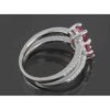 Red Ruby Engagement Silver Ring Bliss for Women Kiana Soha