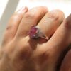 Red Ruby Engagement Silver Ring Bliss for Women Kiana Taranom
