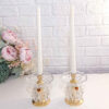 Persian Crystal Candlestick Tulip Shaped Model Paradise (2x)