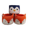 Foxy Set of 3 Crochet Storage Baskets Yarn Model Animals