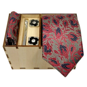 Men’s Tie, Handkerchief & Cufflinks Neckwear Set – Luxurious Alma