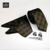 Men's Tie, Handkerchief & Cufflinks Neckwear Set - Luxurious Plaid