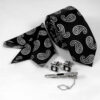 Men's Tie, Handkerchief & Cufflinks Neckwear Set - Luxurious Sonati