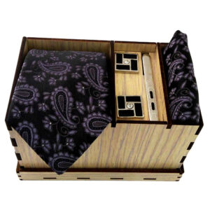 Men’s Tie, Handkerchief & Cufflinks Neckwear Set – Luxurious Tradition