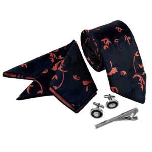 Men’s Tie, Handkerchief & Cufflinks Neckwear Set – Luxurious Yavar