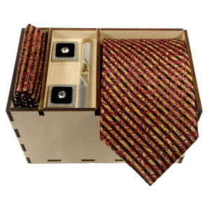 Men’s Tie, Handkerchief & Cufflinks Neckwear Set – Luxurious Zhina