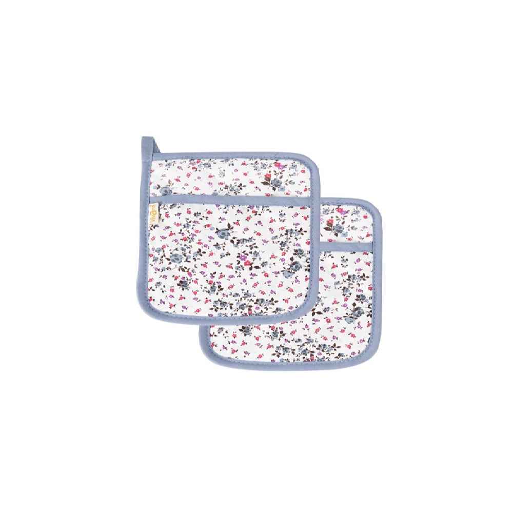 10 Piece Gray Floral Kitchen Apron Set Model Parzad