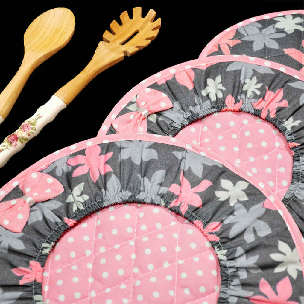 10 Piece Pink Floral Kitchen Apron Set Model Ravella