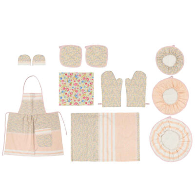 12 Piece Floral Kitchen Apron Set Model Arezoo