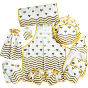15 Piece Kitchen Apron Set Model Aysan