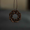 Hand-Carved Wooden Necklace - Marpich Spiral Design