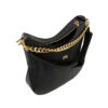 Black Real Leather Slouchy Bag - Hobo Style, Model Mante