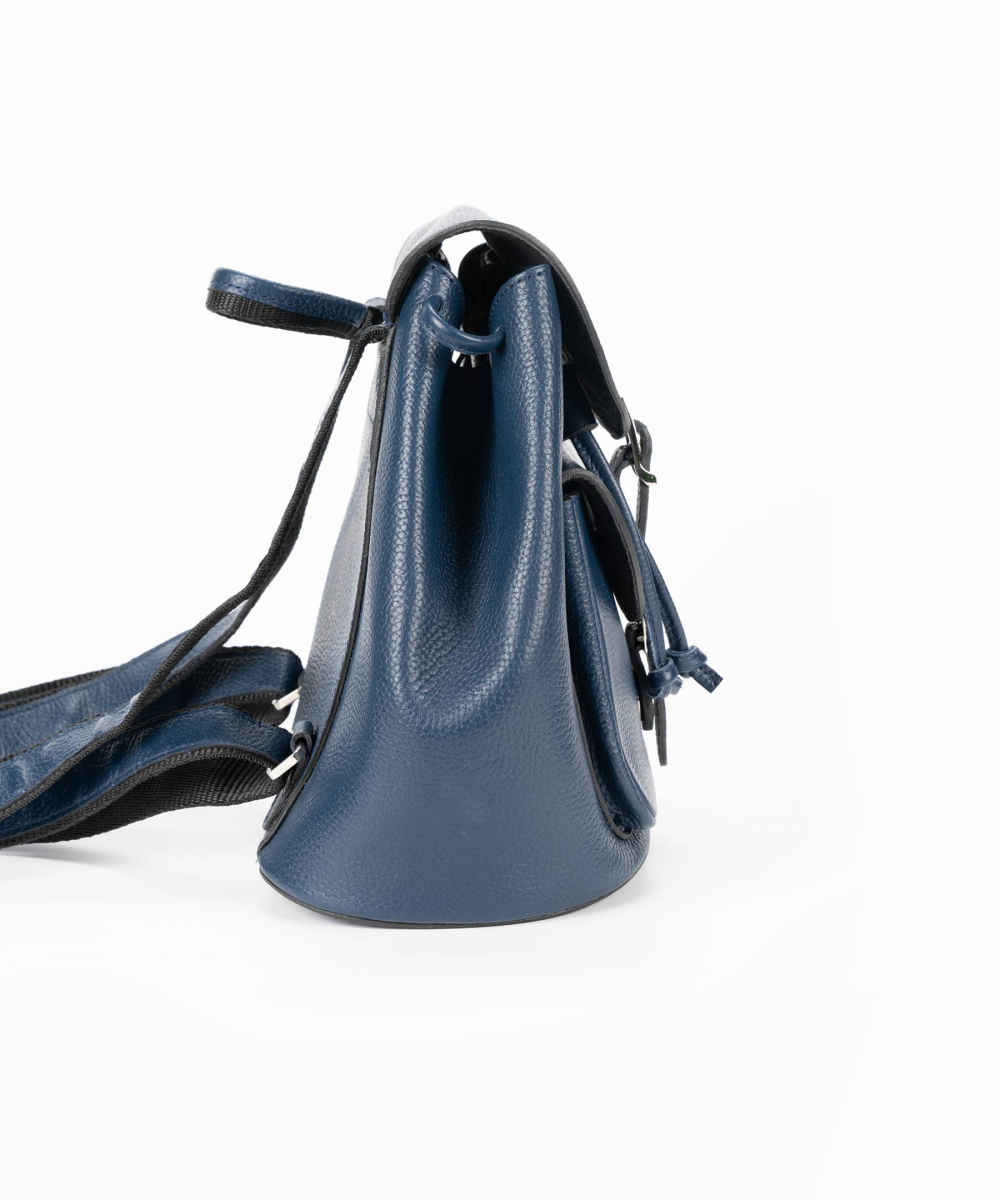 Blue Leather Women’s Backpack – Model Gelareh