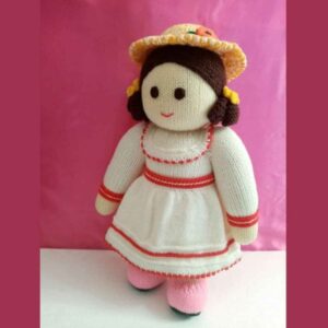Amigurumi Handmade Crochet Stuffed Doll – Dokhtarak | Soft Plush Toy