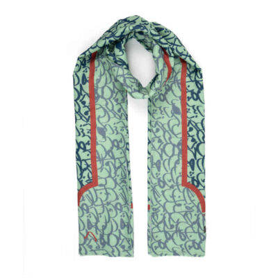 Persian Printed Shawl for Women Double Sided Calligraphy