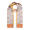 Printed Shawl for Women Double Sided Artistic Gray