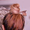 Wooden Hair Stick Handcrafted Matter Leaf Design Large Size