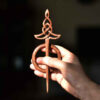 Wooden Hair Stick Handcrafted Matter Celtic Large Size