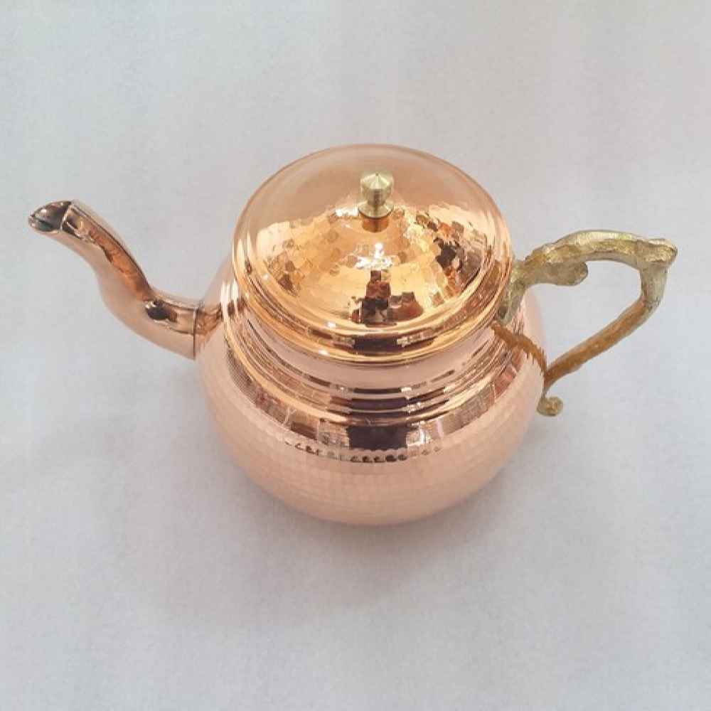 Persian Copper Teapot – Hand-Hammered Elika Model (700ml)