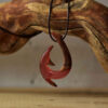 Hand-Carved Wood & Resin Pendant - Gholab Nautical Hook Design