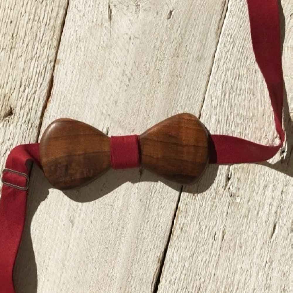 Handcrafted Wooden Bow Tie – Payam Modern Geometric Model