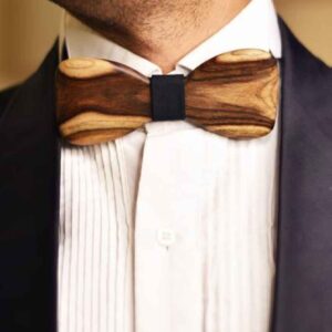 Handcrafted Wooden Bow Tie – Voria Minimalist Wood Model