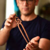 Large Handcrafted Wooden Hair Fork - Celtic Knot Design
