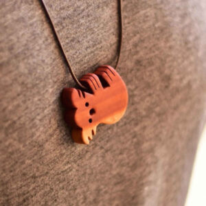 Hand-Carved Wooden Pendant – Coala Animal Artisan Design
