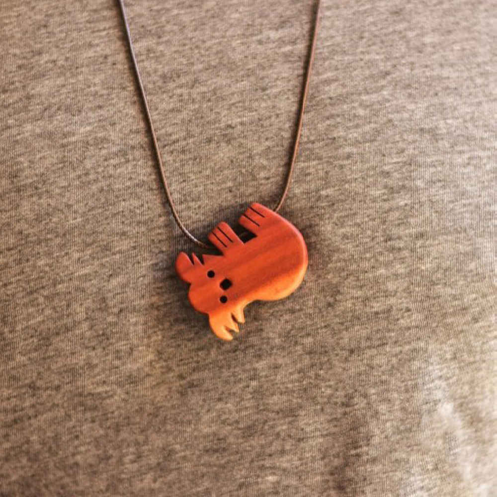 Hand-Carved Wooden Pendant – Coala Animal Artisan Design