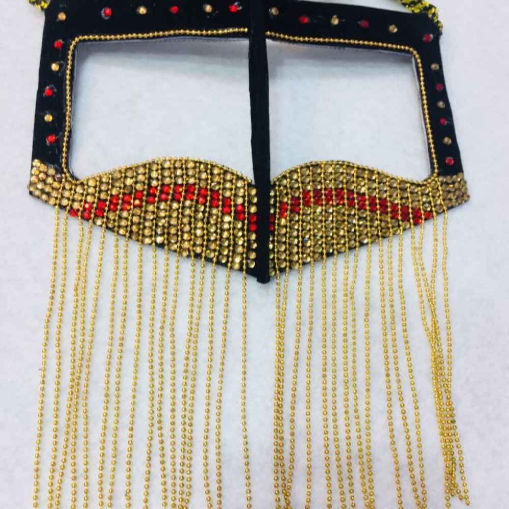 Handcrafted Rhinestone Battoulah Mask – Gulf Burqa Majlesi Model