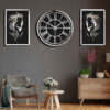 Modern 3-Piece Wall Clock Set Horse