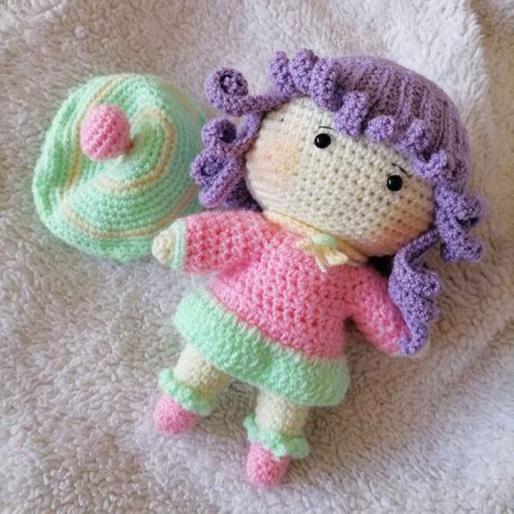 Amigurumi Handmade Crochet Stuffed Doll – Little Girl | Soft Plush Toy