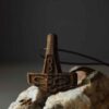 Hand-Carved Wooden Pendant - Infinity Pattern Design