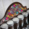 Wooden Spice Rack with 12 Jars - Persian Inspired Barsam