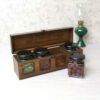 Wooden Spice Rack with 4 Jars - Persian Inspired Ramina