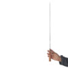 Set of Six Steel Skewers with Wooden Handle (63 cm) for Kebab and Grilling