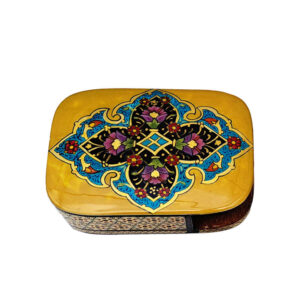 Handcrafted Wooden Jewelry Box with Persian-Inspired Pattern – Naghshineh