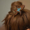 Wooden Hair Fork Handcrafted Matter Lotus Flower Design Large