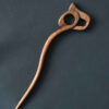 Wooden Hair Stick Handcrafted Matter Persian Letter H Design